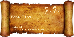 Font Tina névjegykártya